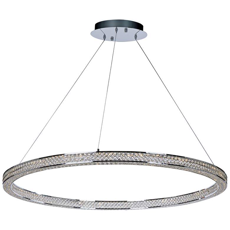 Image 1 Maxim Eternity 50" Wide Polished Chrome LED Pendant Light