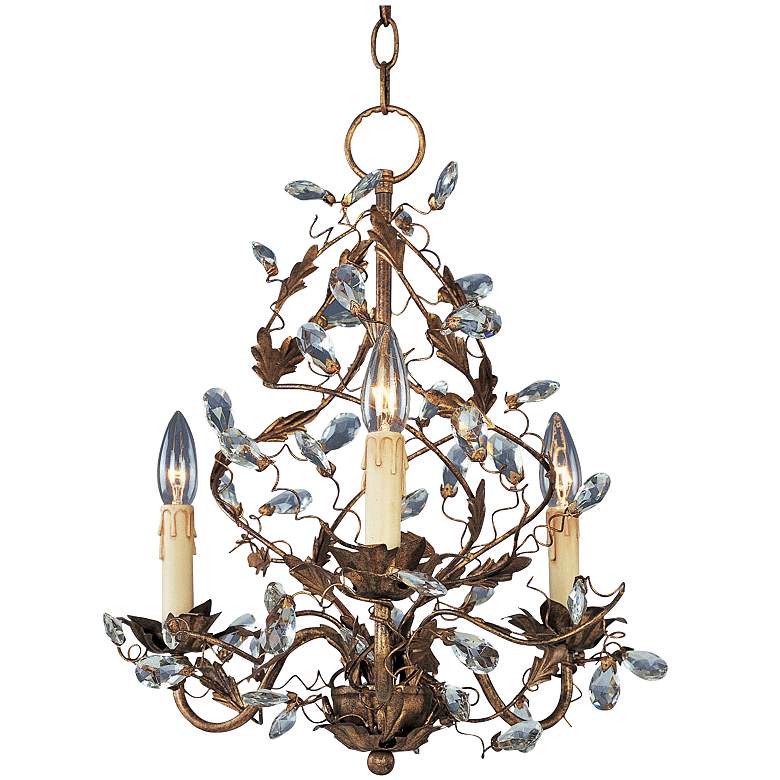 Image 2 Maxim Etruscan Gold 18 1/2 inch Wide Traditional Crystal Chandelier