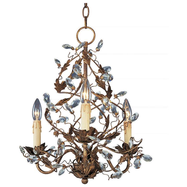 Image 2 Maxim Etruscan Gold 18 1/2 inch Wide Traditional Crystal Chandelier