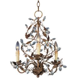 Maxim Etruscan Gold 18 1/2&quot; Wide Traditional Crystal Chandelier