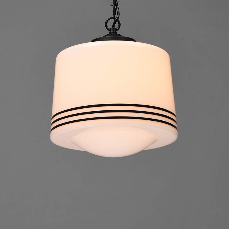Image 3 Maxim Eureka 12" Wide Black 1-Light Pendant more views
