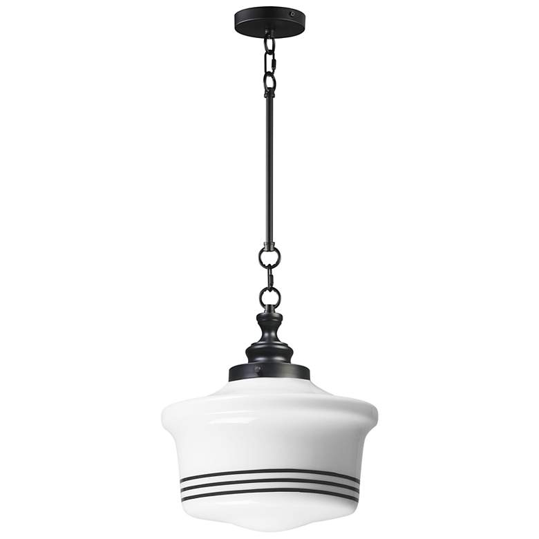 Image 1 Maxim Eureka 14" Wide Black 1-Light Pendant