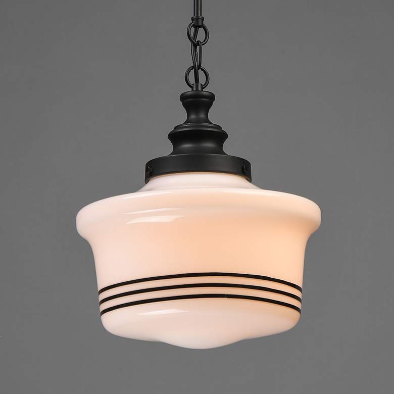 Image 2 Maxim Eureka 14" Wide Black 1-Light Pendant more views