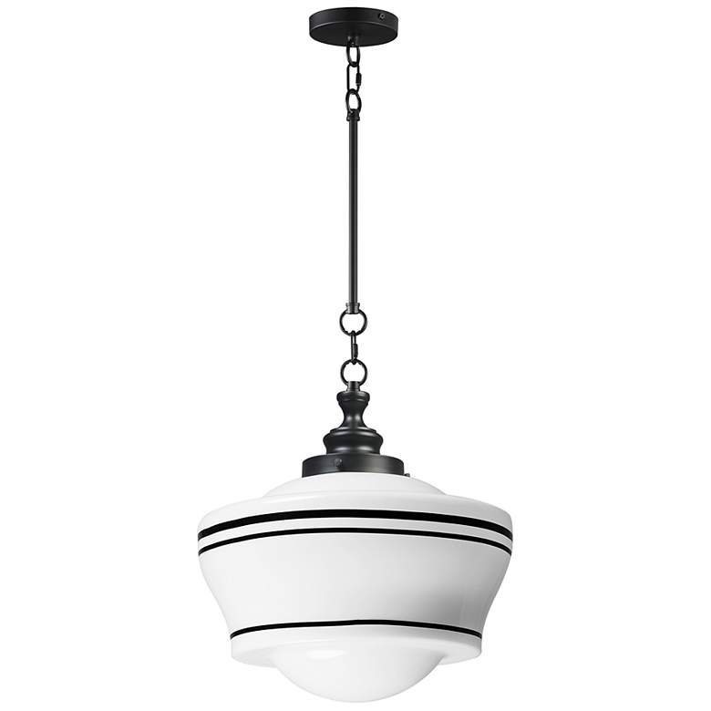 Image 1 Maxim Eureka 16" Wide Black 1-Light Pendant