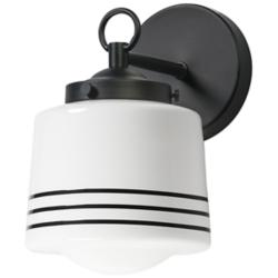 Maxim Eureka 9 1/2" High Black/White 1-Light Wall Scone
