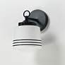 4_Maxim Eureka 9 1/2" High Black/White 1-Light Wall Scone more views