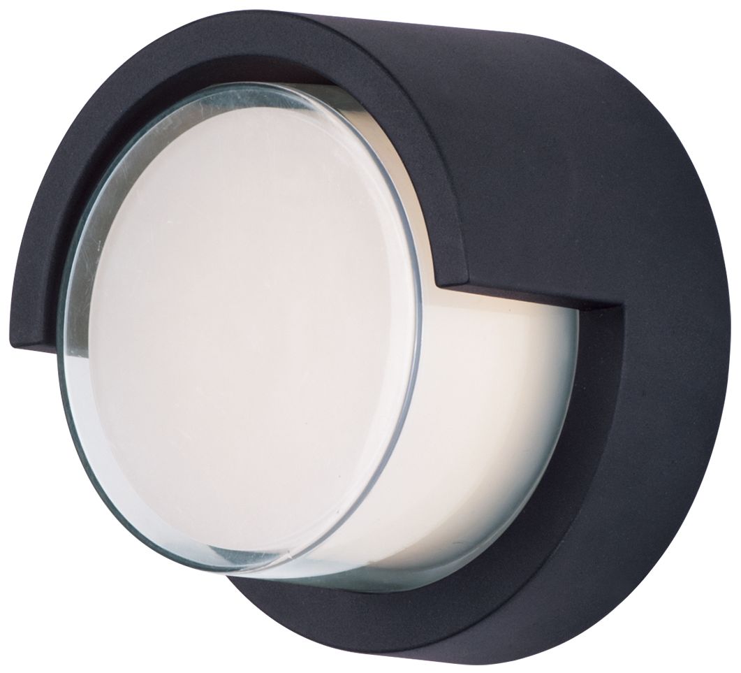 Image 2 Maxim Eyebrow 6 3/4" High Black LED Outdoor Wall Light