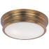 Maxim Fairmont 13" Wide Flushmount Aged Brass Ceiling Light