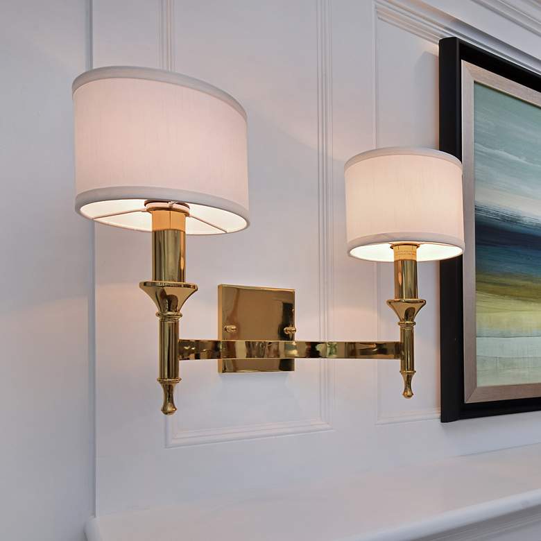 Image 1 Maxim Fairmont 18" Wide Aged Brass Sconce