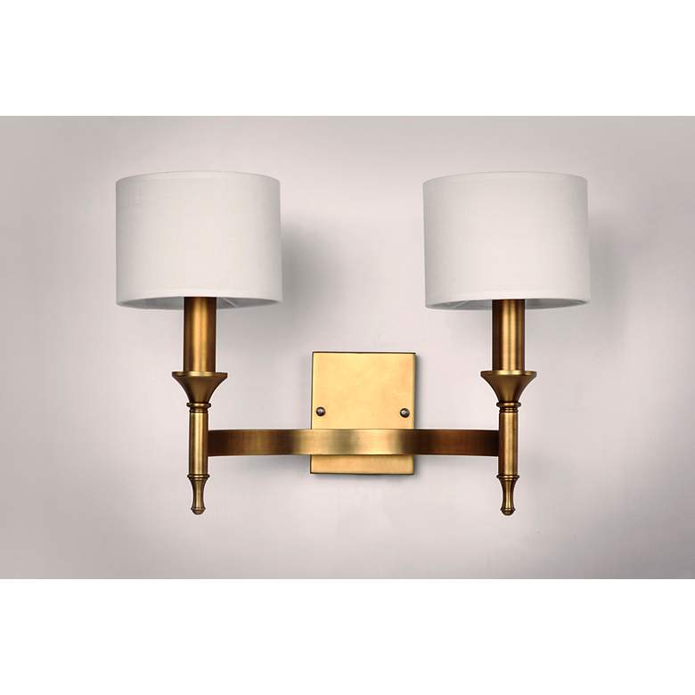 Image 3 Maxim Fairmont 18" Wide Aged Brass Sconce more views