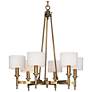 2_Maxim Fairmont 30" Wide White Shade Aged Brass Chandelier