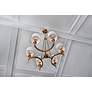 4_Maxim Fairmont 30" Wide White Shade Aged Brass Chandelier more views