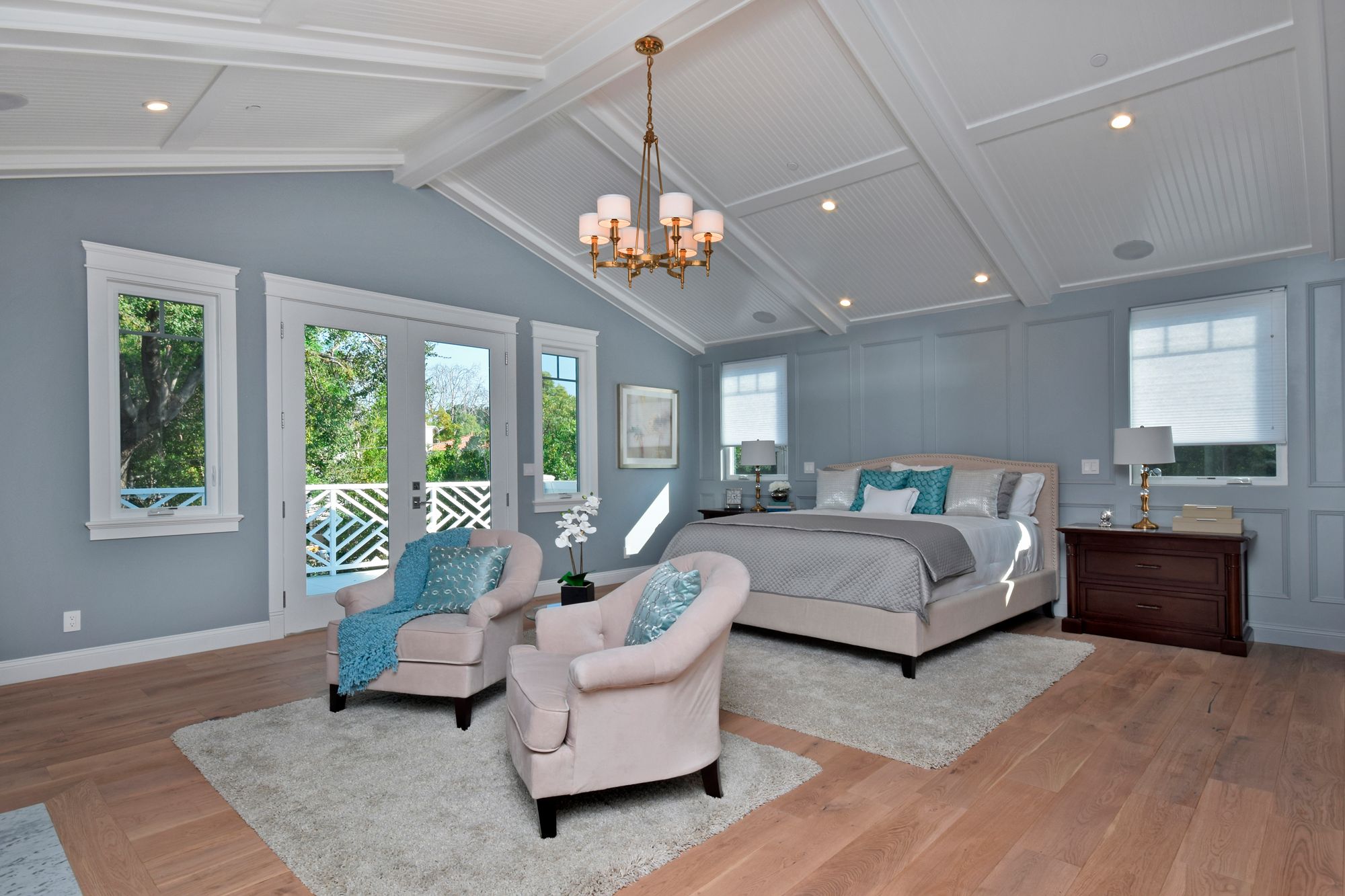 Maxim Fairmont 30" Wide White Shade Aged Brass Chandelier