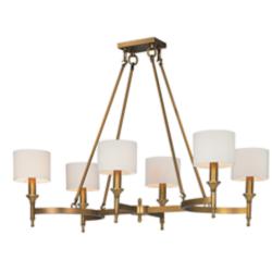 Maxim Fairmont 6-Light 22" Wide Natural Aged Brass Chandelier