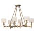 Maxim Fairmont 6-Light 22" Wide Natural Aged Brass Chandelier