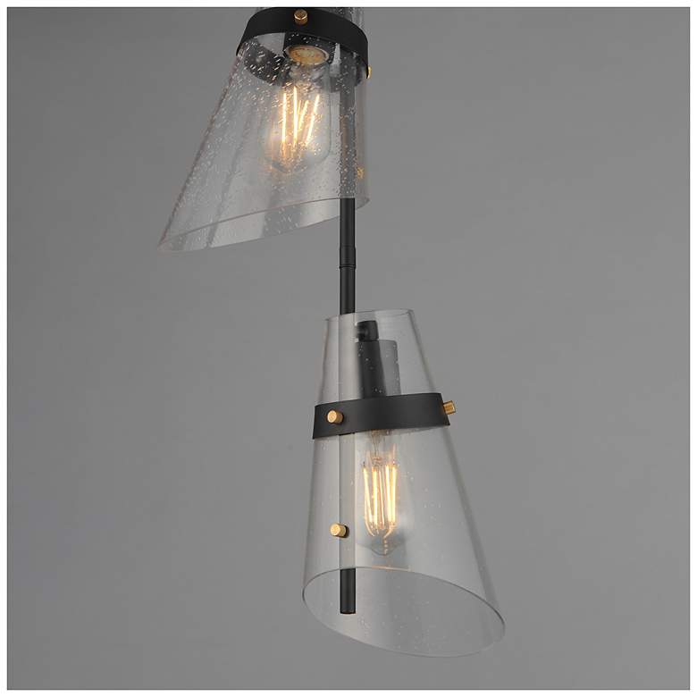 Image 6 Maxim Finch 12" Wide Dark Bronze/Antique Brass 3-Light Vertical Pendant more views