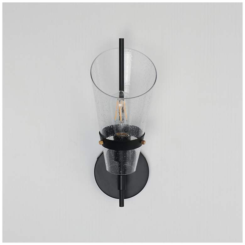 Image 2 Maxim Finch 15 1/2" High Dark Bronze/Antique Brass 1-Light Wall Sconce more views