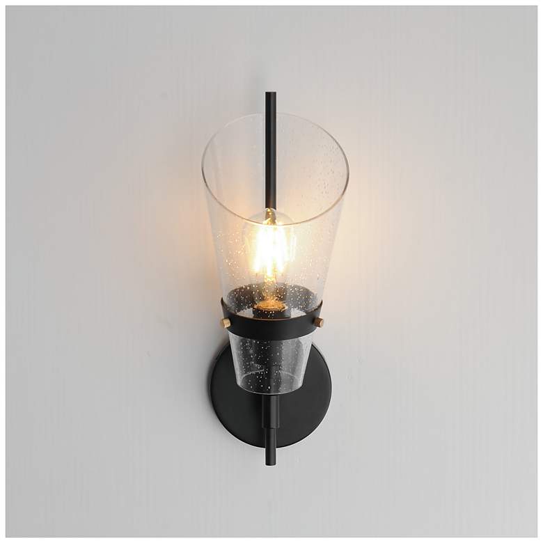 Image 3 Maxim Finch 15 1/2" High Dark Bronze/Antique Brass 1-Light Wall Sconce more views