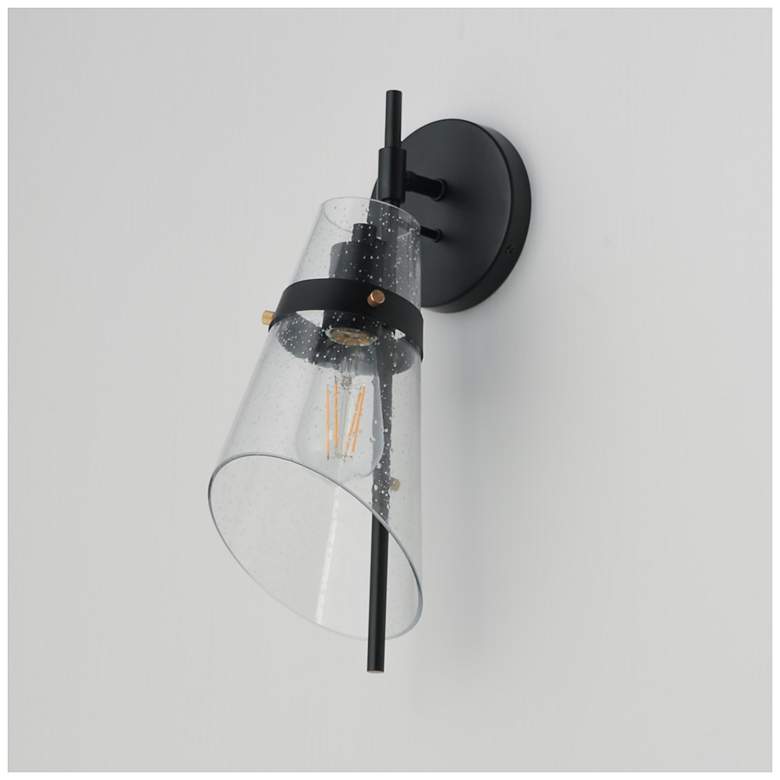 Image 4 Maxim Finch 15 1/2" High Dark Bronze/Antique Brass 1-Light Wall Sconce more views