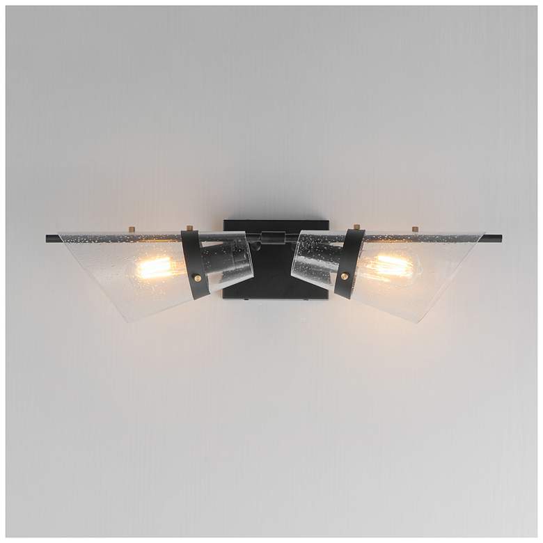 Image 3 Maxim Finch 26" Wide Dark Bronze/Antique Brass 2-Light Wall Sconce more views