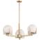 Maxim Finn 22" Wide Satin Brass Platinum 3-Light Chandelier