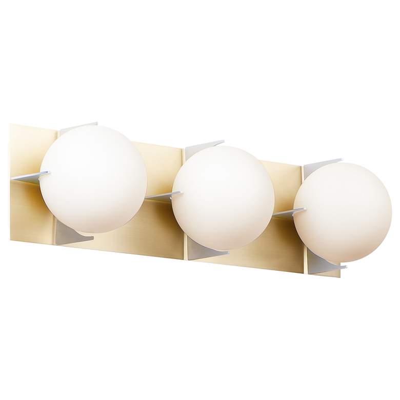 Image 1 Maxim Finn 25"W Satin Brass and Platinum 3-Light Bath Light