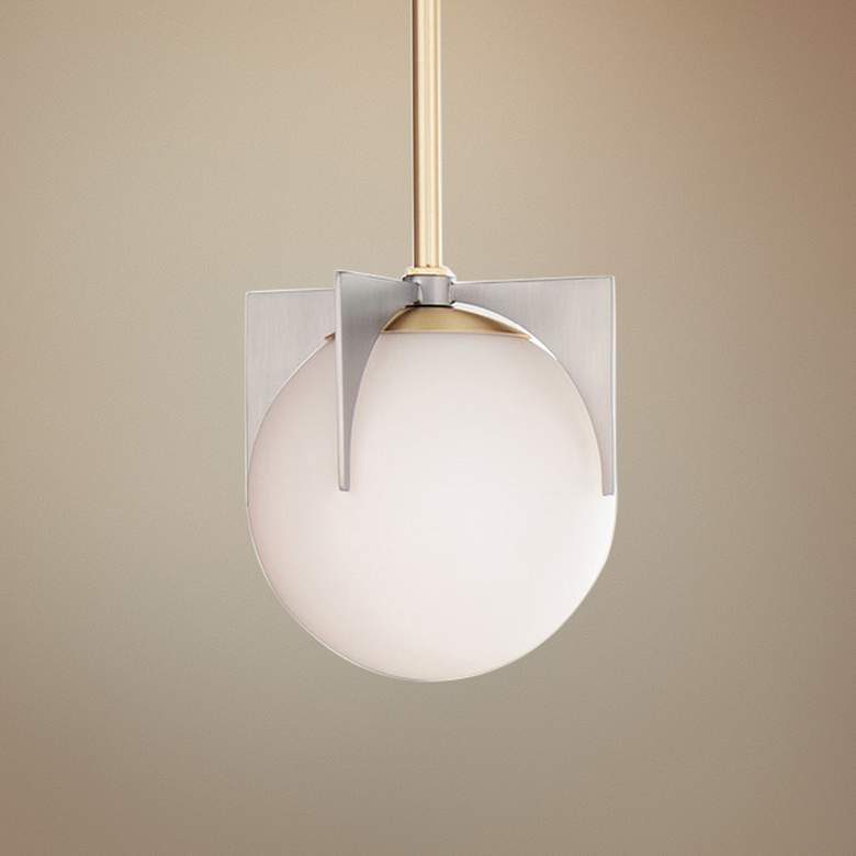 Image 1 Maxim Finn 6 1/2" Wide Brass and Platinum Mini Pendant Light