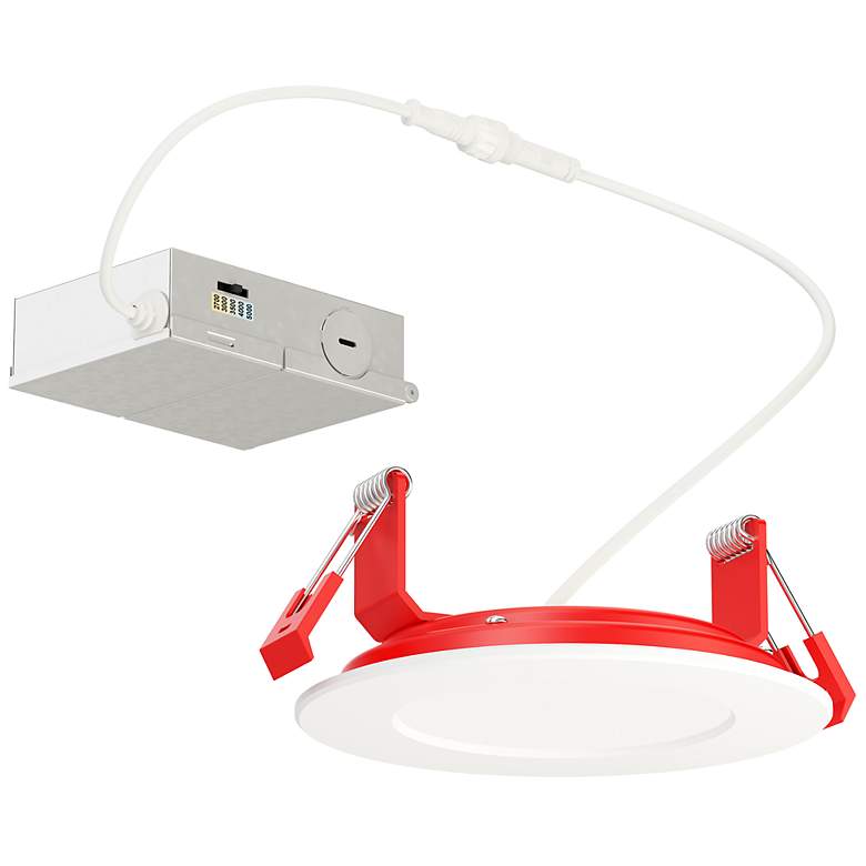 Image 1 Maxim Fire Rated Slim 5" White Recessed Ceiling Light - Flat 5CCT