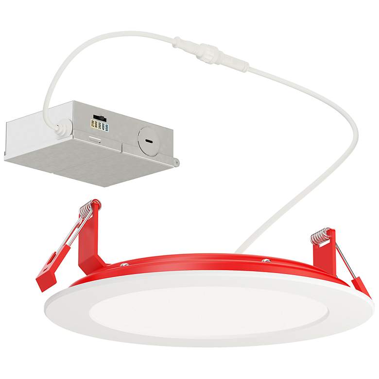 Image 1 Maxim Fire Rated Slim 7" White Recessed Ceiling Light - Flat 5CCT