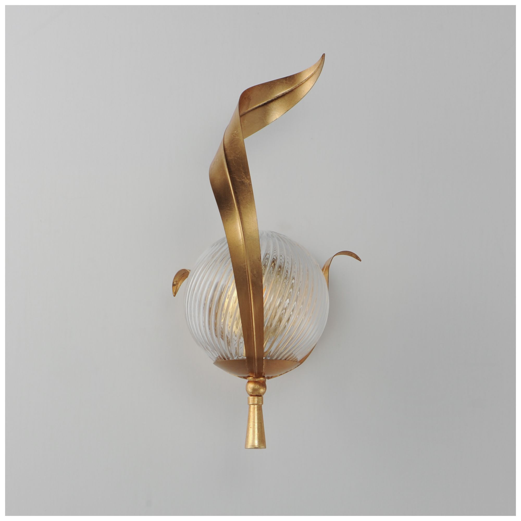 Image 3 Maxim Firenze 13 1/4" High Gold Leaf Wall Sconce more views