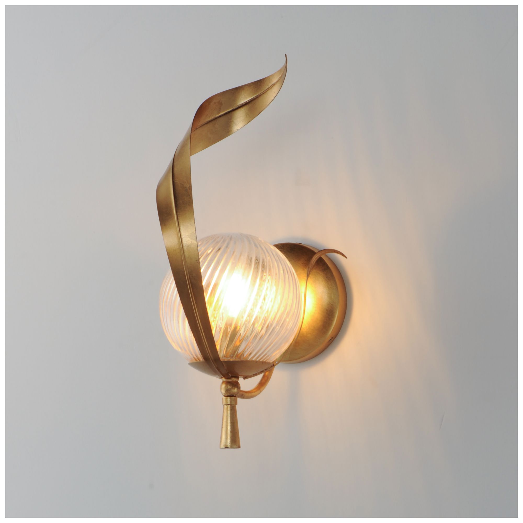 Image 5 Maxim Firenze 13 1/4" High Gold Leaf Wall Sconce more views