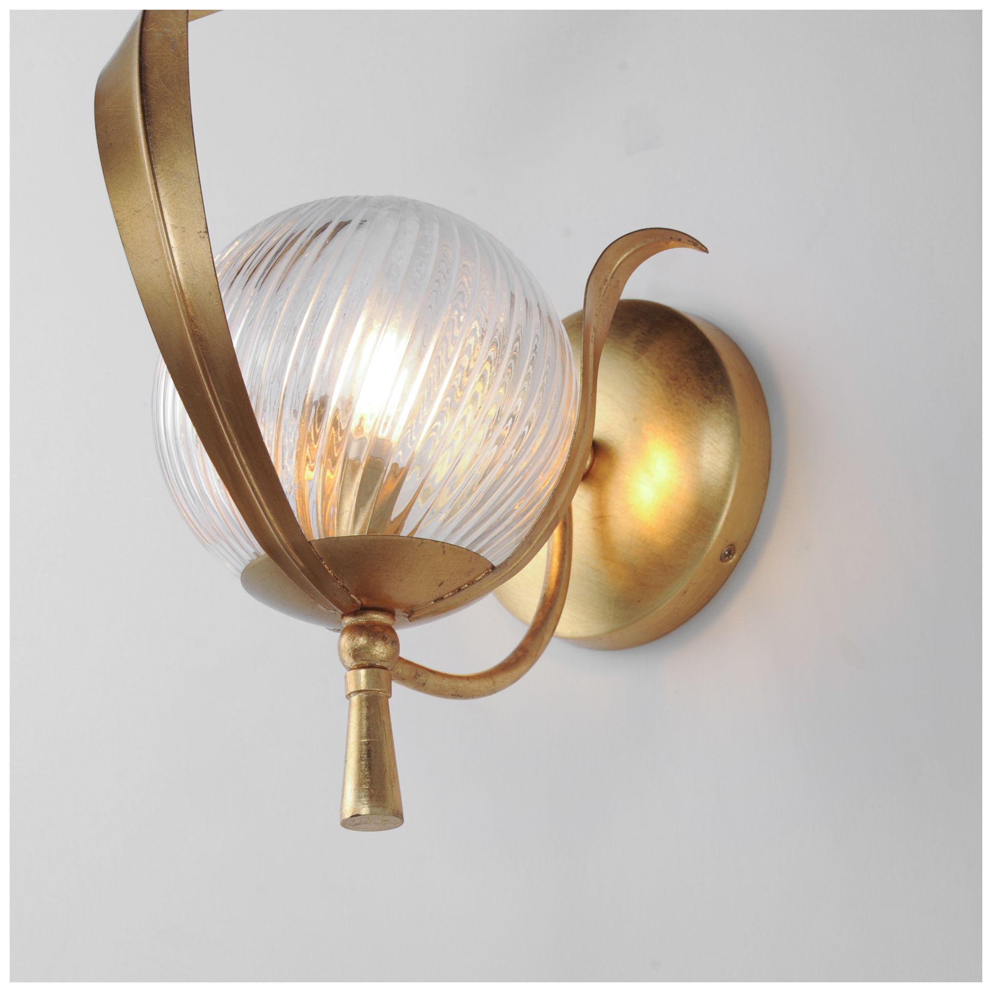 Image 6 Maxim Firenze 13 1/4" High Gold Leaf Wall Sconce more views