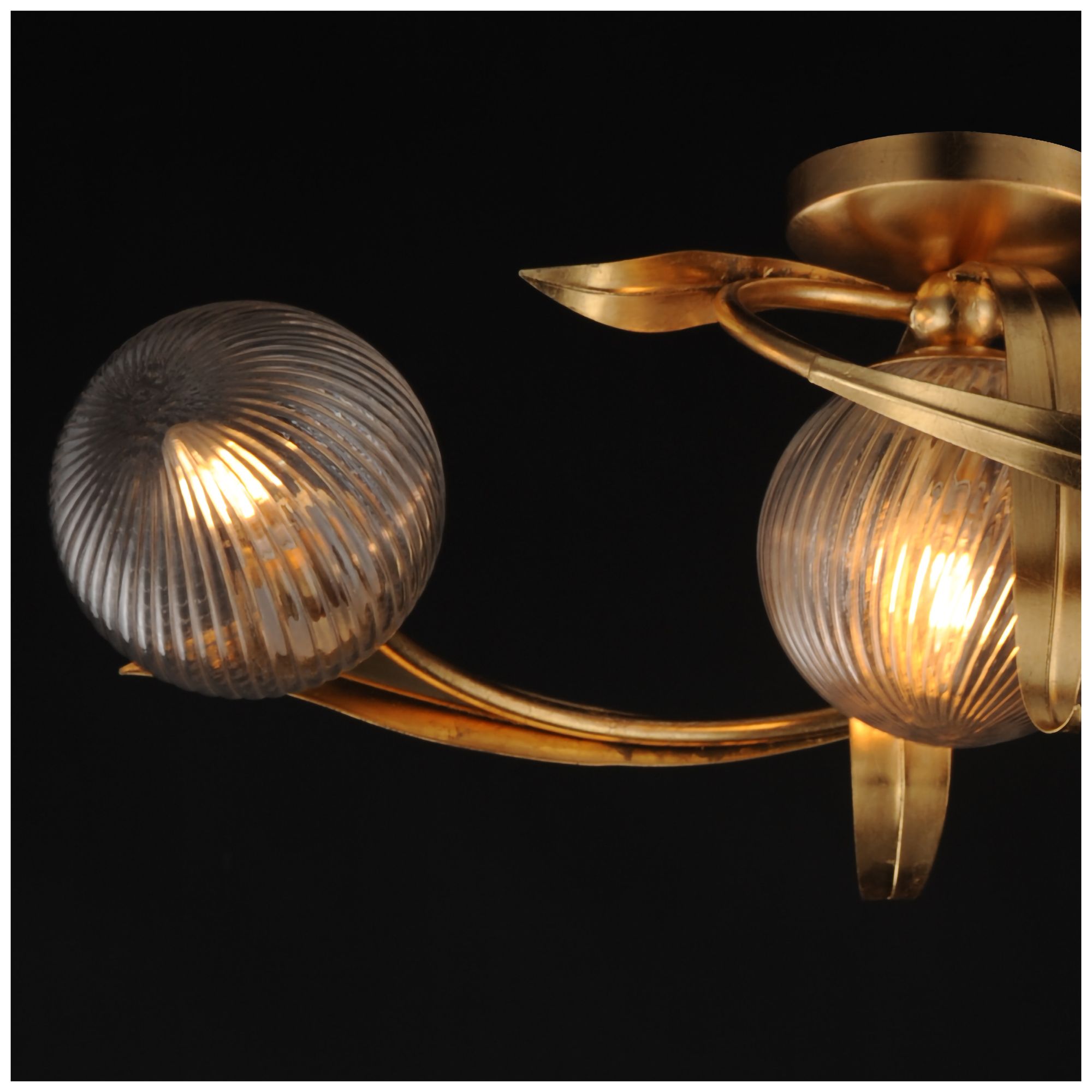 Image 4 Maxim Firenze 21 1/2" Wide Gold Leaf 3-Light Flush Mount more views