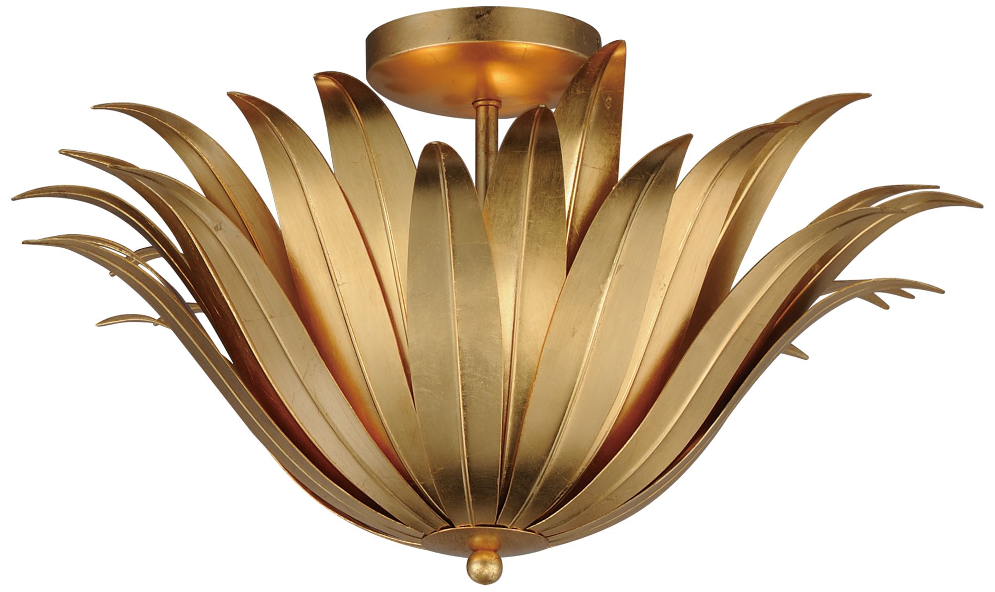 Maxim Firenze 21 1/2" Wide Gold Leaf 3-Light Semi-Flush/Pendant Convertible