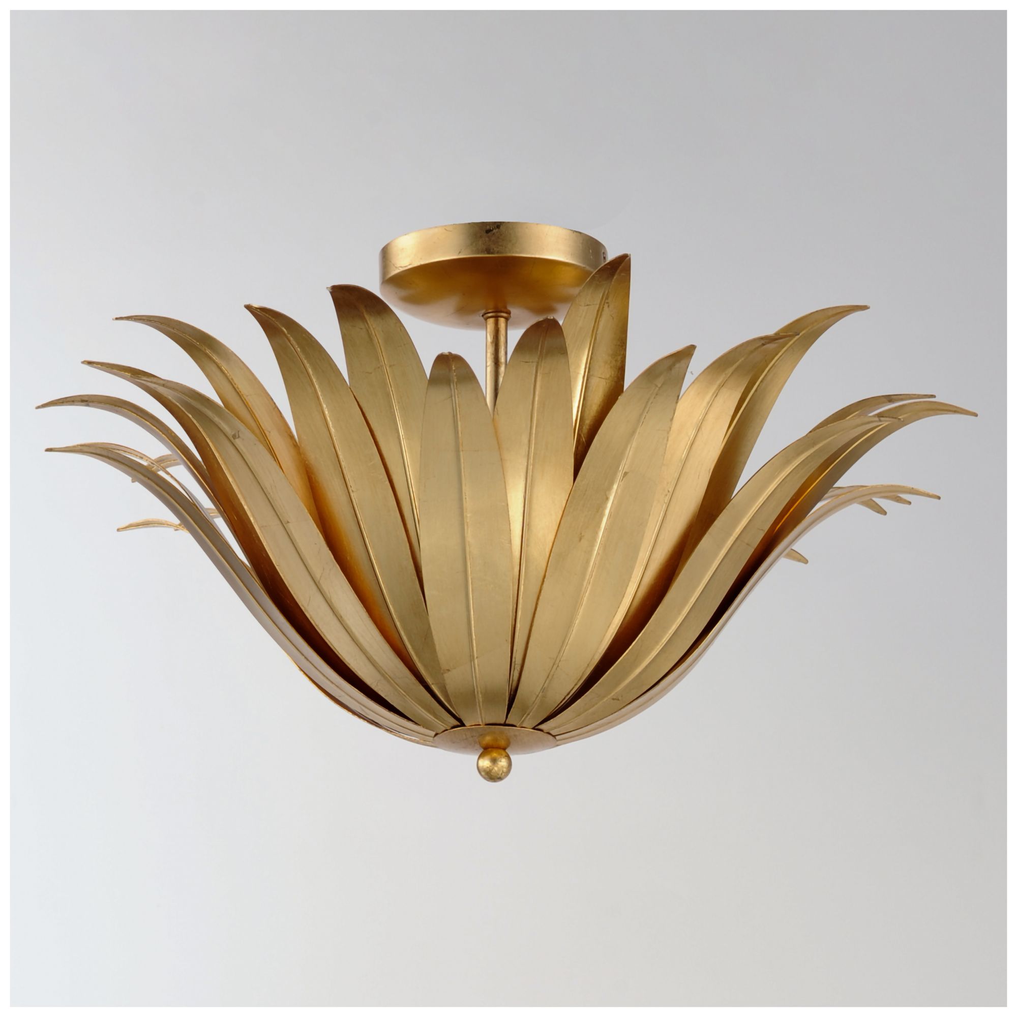 Image 4 Maxim Firenze 21 1/2" Wide Gold Leaf 3-Light Semi-Flush/Pendant Convertible more views