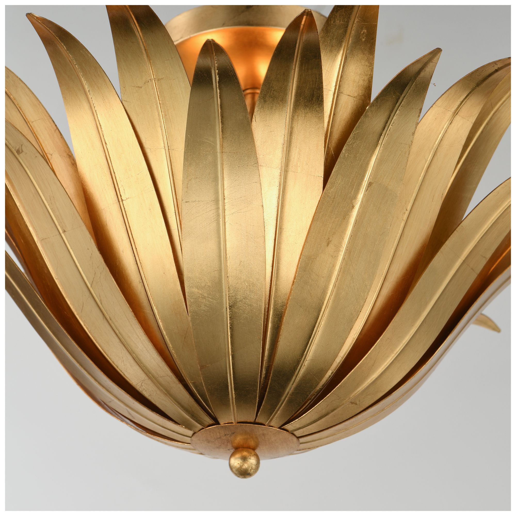Image 5 Maxim Firenze 21 1/2" Wide Gold Leaf 3-Light Semi-Flush/Pendant Convertible more views