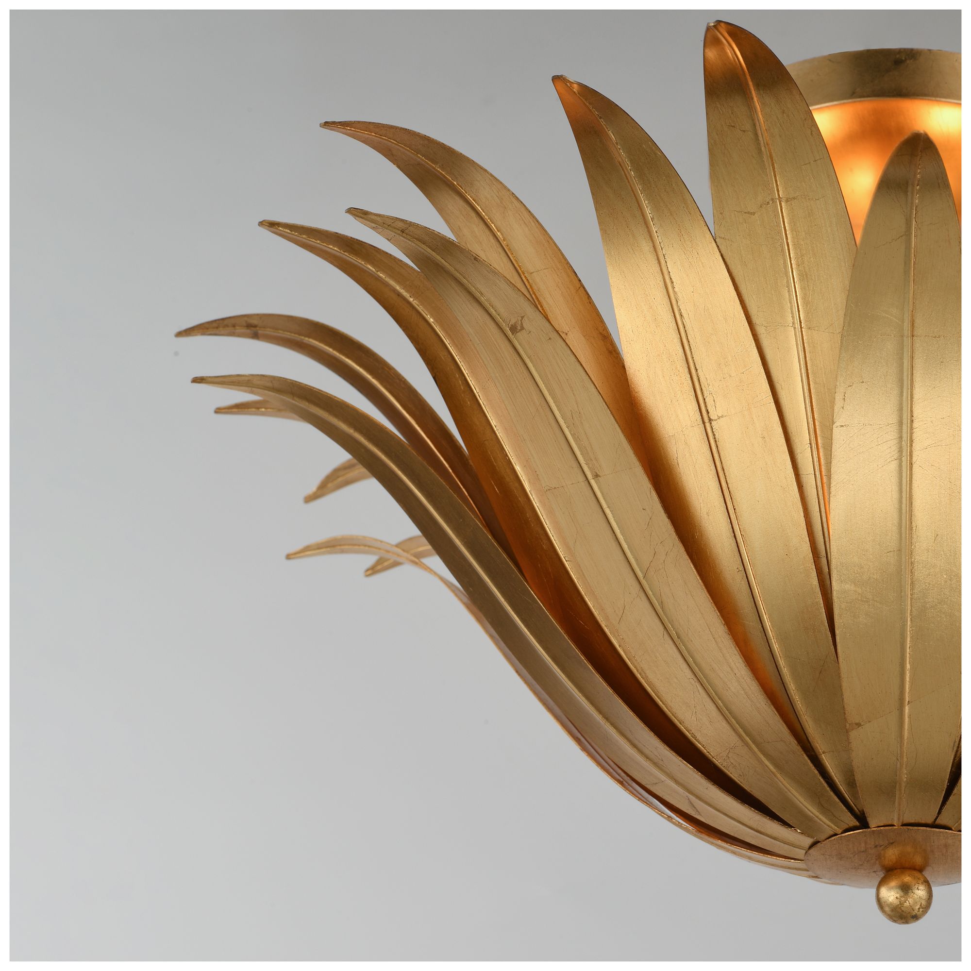 Image 6 Maxim Firenze 21 1/2" Wide Gold Leaf 3-Light Semi-Flush/Pendant Convertible more views