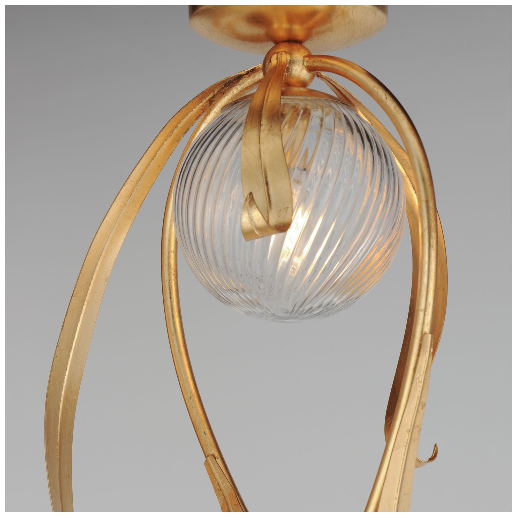 Image 4 Maxim Firenze 28 1/4" Wide Gold Leaf 3-Light Flush Mount more views