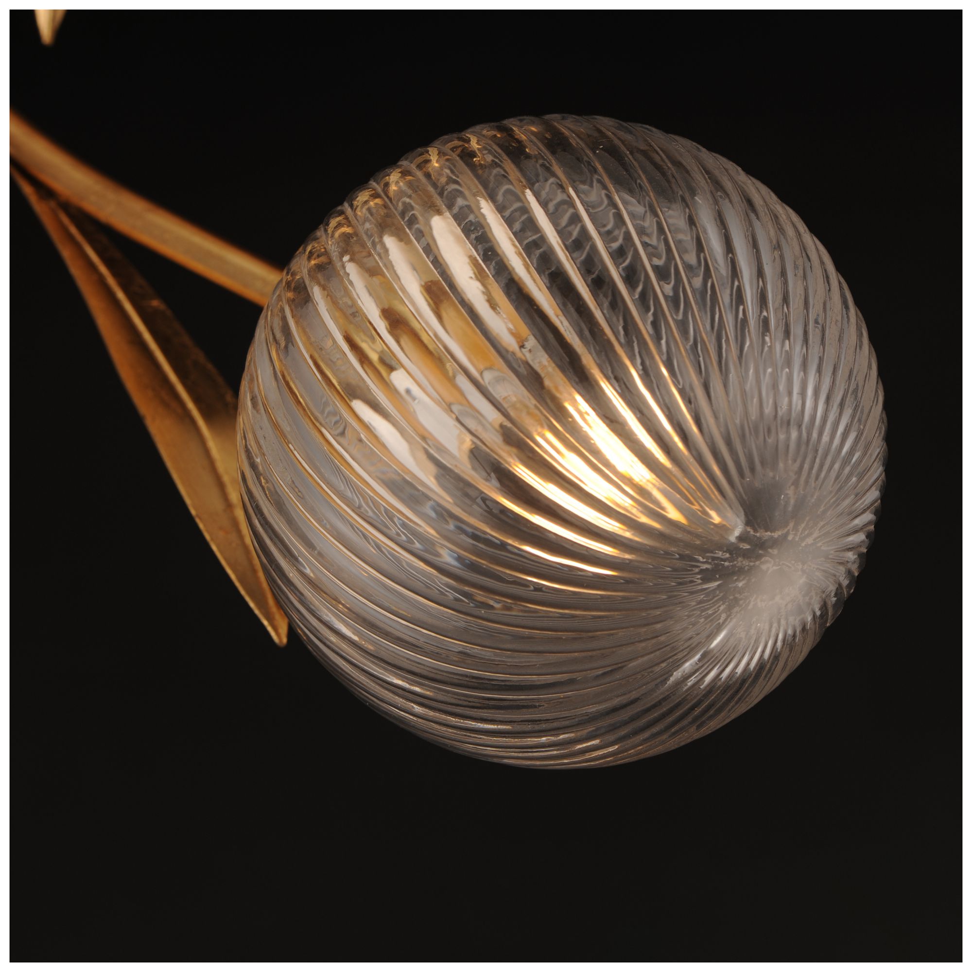 Image 5 Maxim Firenze 28 1/4" Wide Gold Leaf 3-Light Flush Mount more views