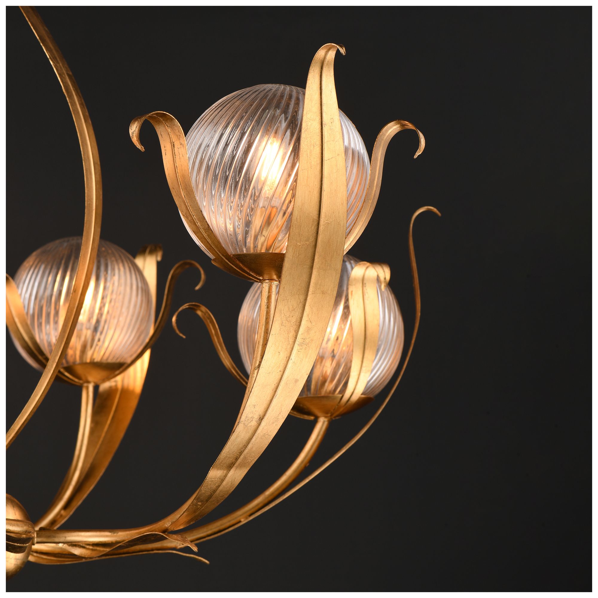 Image 4 Maxim Firenze 38" Wide Gold Leaf 6-Light Chandelier more views