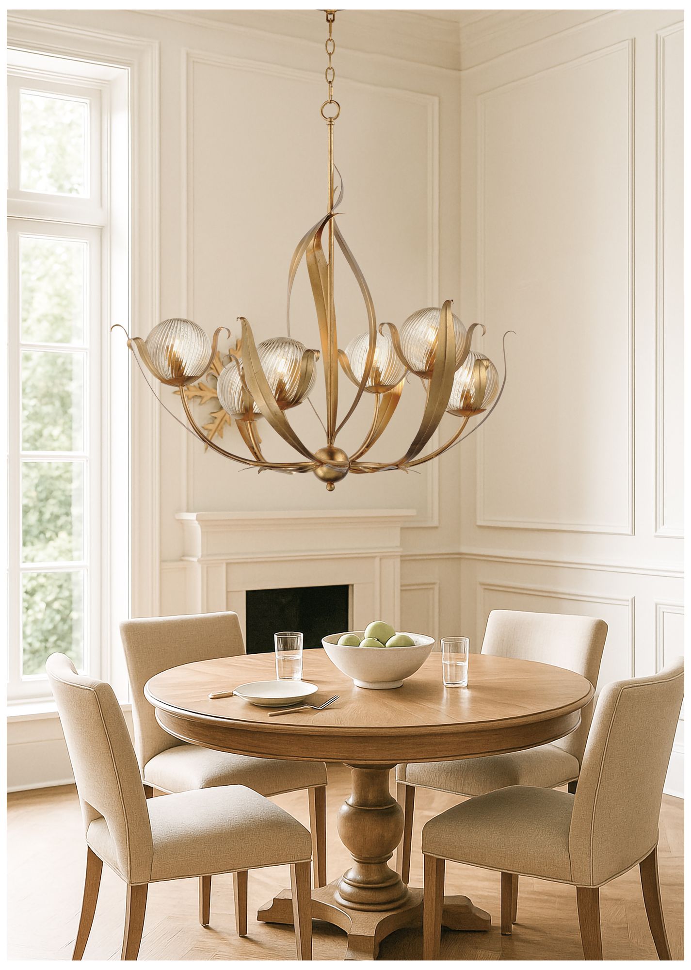 Image 6 Maxim Firenze 38" Wide Gold Leaf 6-Light Chandelier more views