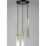 4_Maxim Flambeau 12 3/4" Wide Black Brass Multi-Light Pendant more views
