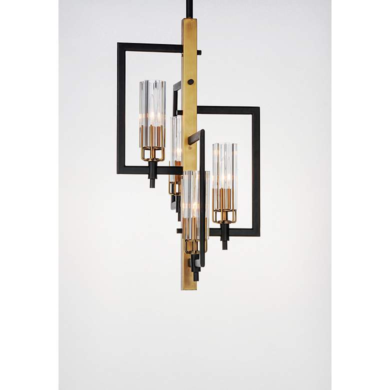 Image 4 Maxim Flambeau 13" Wide 4-Light Black Antique Brass Pendant Light more views