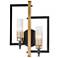 Maxim Flambeau 18" High Black and Antique Brass 2-Light Bath Sconce