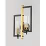 3_Maxim Flambeau 18" High Black and Antique Brass 2-Light Bath Sconce more views