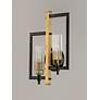 3_Maxim Flambeau 18" High Black and Antique Brass 2-Light Wall Sconce more views
