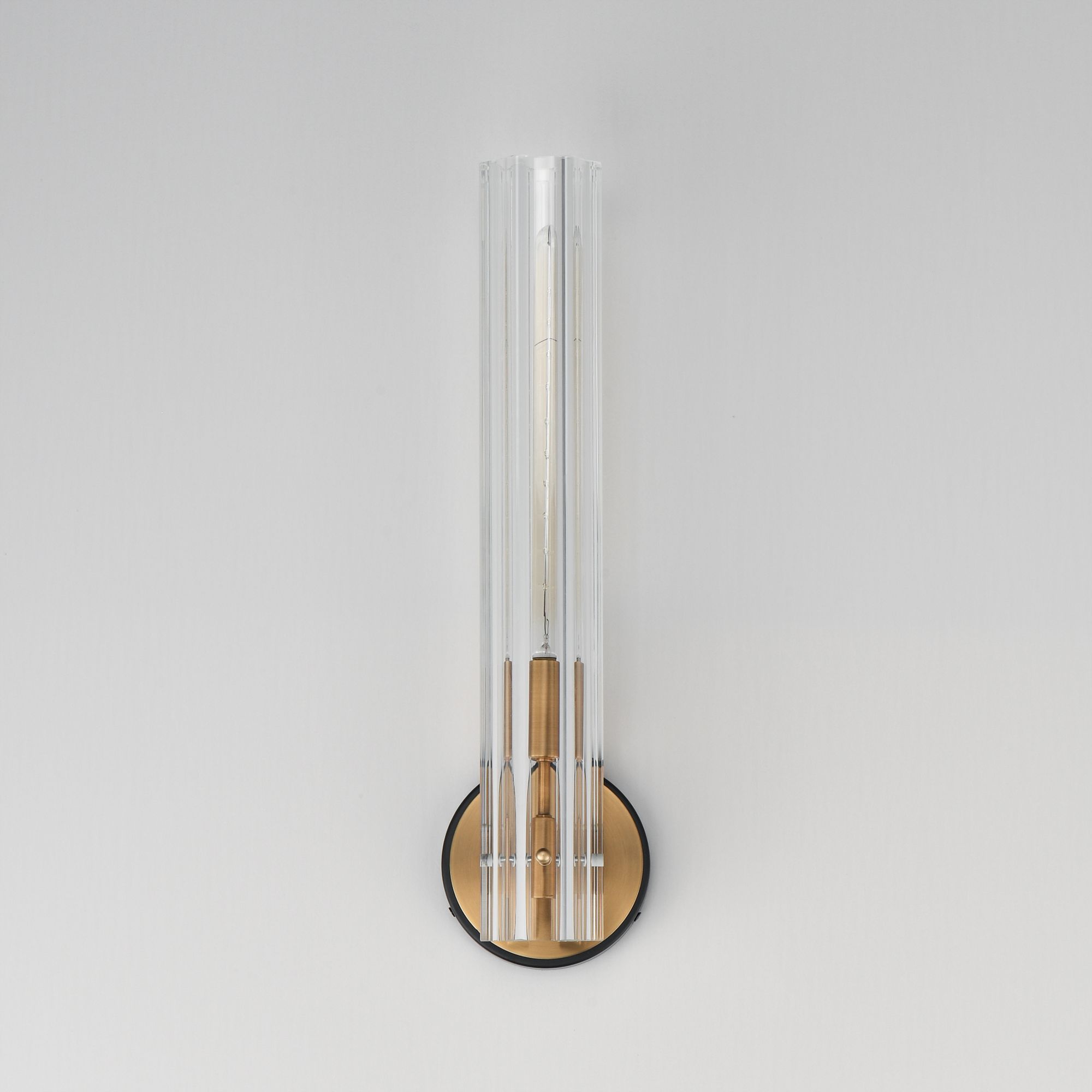 Image 3 Maxim Flambeau 19 1/2" High Black/Antique Brass 1-Light Wall Sconce more views