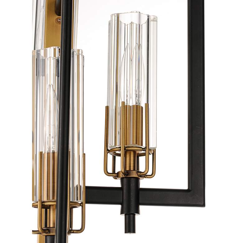 Image 4 Maxim Flambeau 19 1/4" Rectangular Black Antique Brass 6-Light Pendant more views