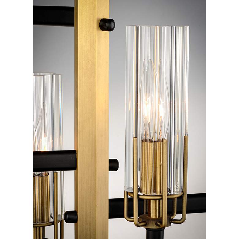 Image 6 Maxim Flambeau 19 1/4" Rectangular Black Antique Brass 6-Light Pendant more views