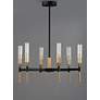 3_Maxim Flambeau 24 3/4" Wide Black Brass 6-Light LED Chandelier more views